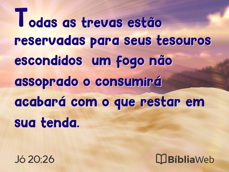 Jó 20:26 em imagem para compartilhar
