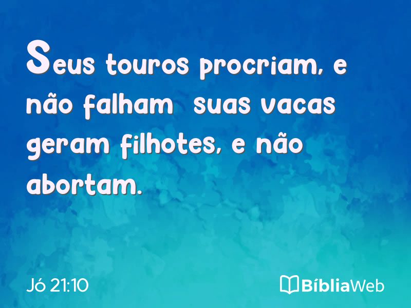 Jó 21:10 em imagem para compartilhar