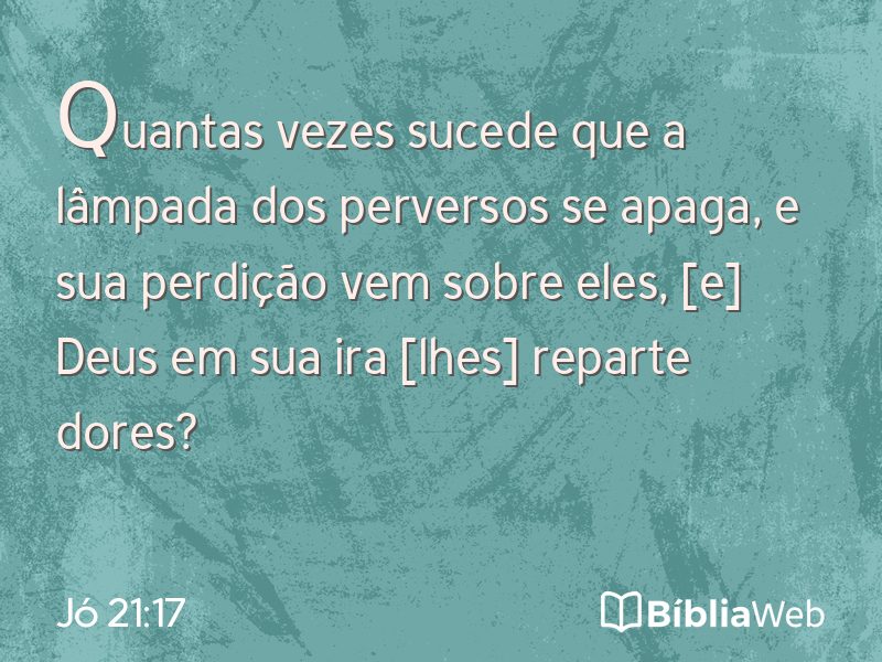 Jó 21:17 em imagem para compartilhar