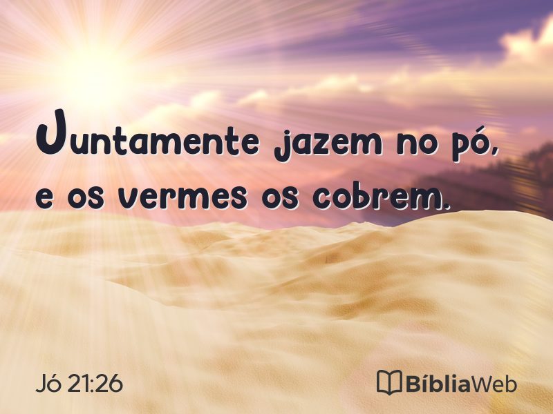Jó 21:26 em imagem para compartilhar