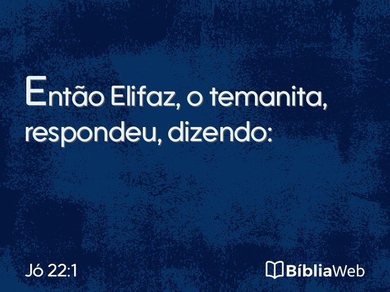 Jó 22:1 em imagem para compartilhar