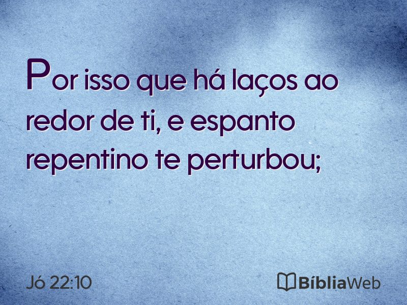 Jó 22:10 em imagem para compartilhar