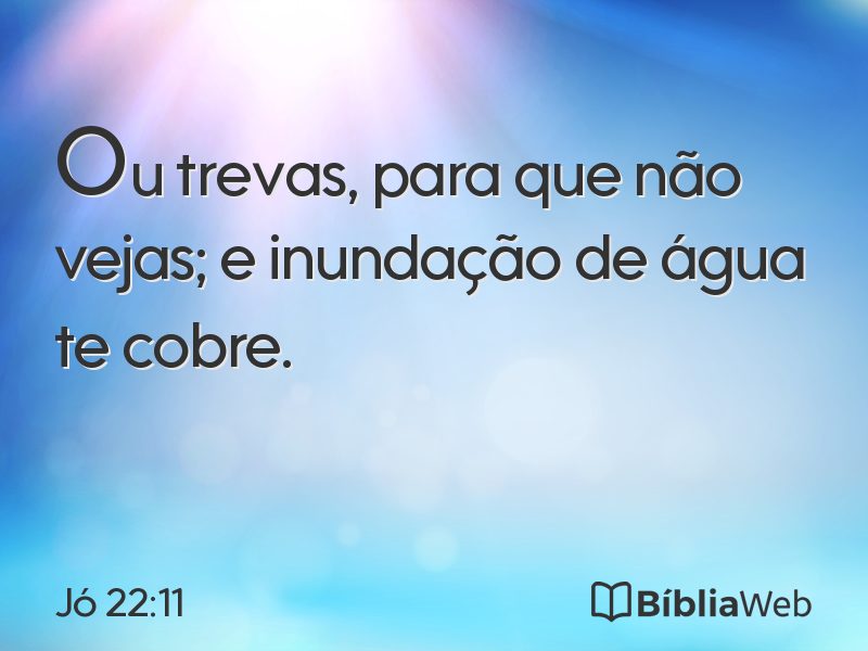 Jó 22:11 em imagem para compartilhar