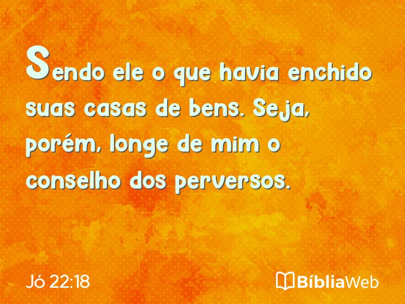 Jó 22:18 em imagem para compartilhar