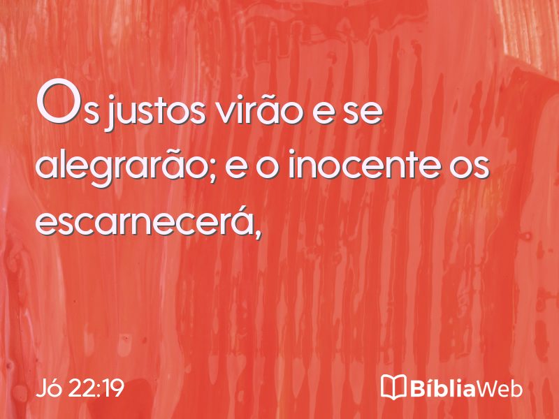 Jó 22:19 em imagem para compartilhar