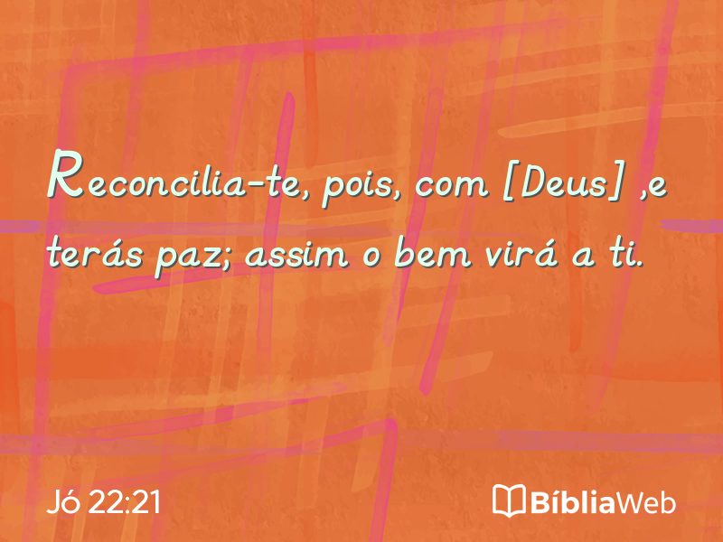 Jó 22:21 em imagem para compartilhar