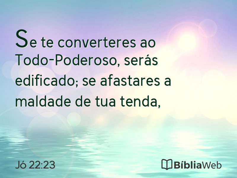 Jó 22:23 em imagem para compartilhar