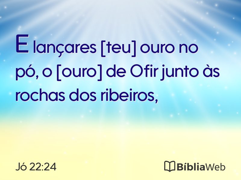 Jó 22:24 em imagem para compartilhar