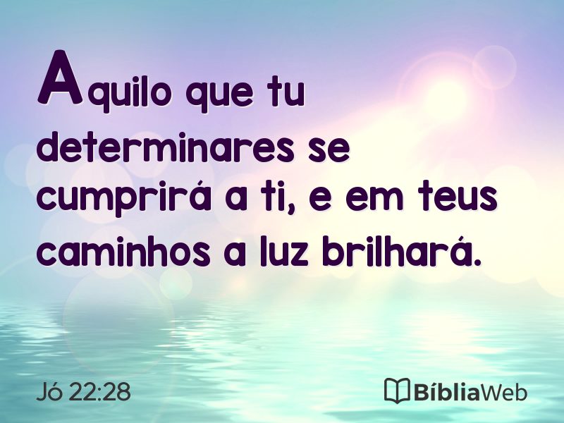 Jó 22:28 em imagem para compartilhar