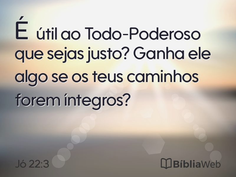 Jó 22:3 em imagem para compartilhar