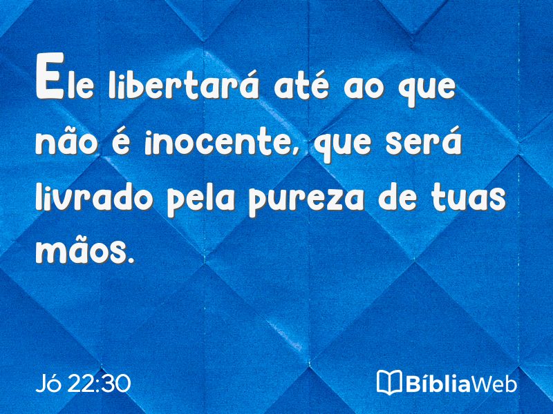 Jó 22:30 em imagem para compartilhar
