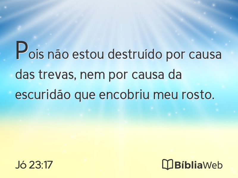 Jó 23:17 em imagem para compartilhar