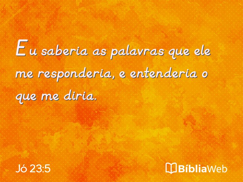 Jó 23:5 em imagem para compartilhar