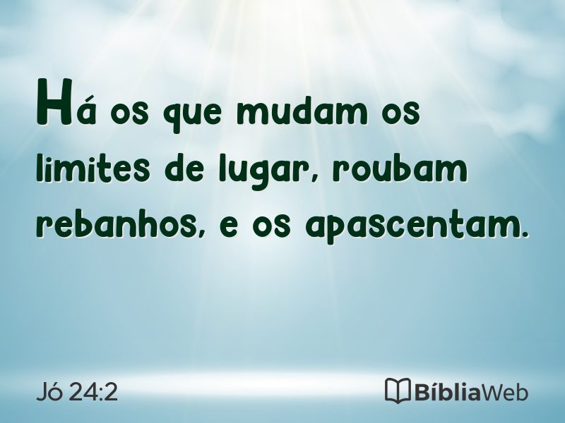 Jó 24:2 em imagem para compartilhar