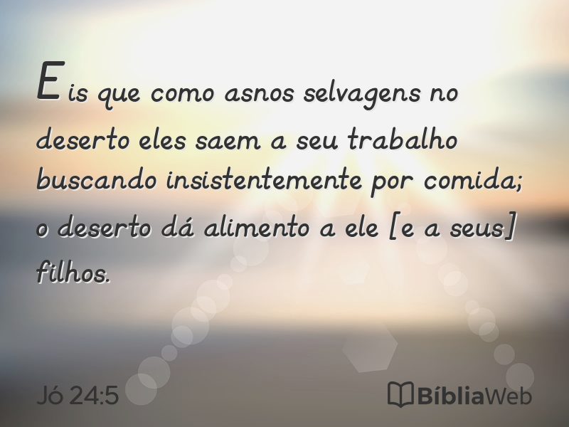 Jó 24:5 em imagem para compartilhar