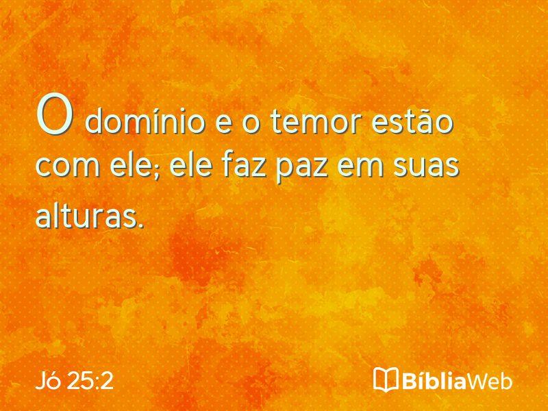 Jó 25:2 em imagem para compartilhar