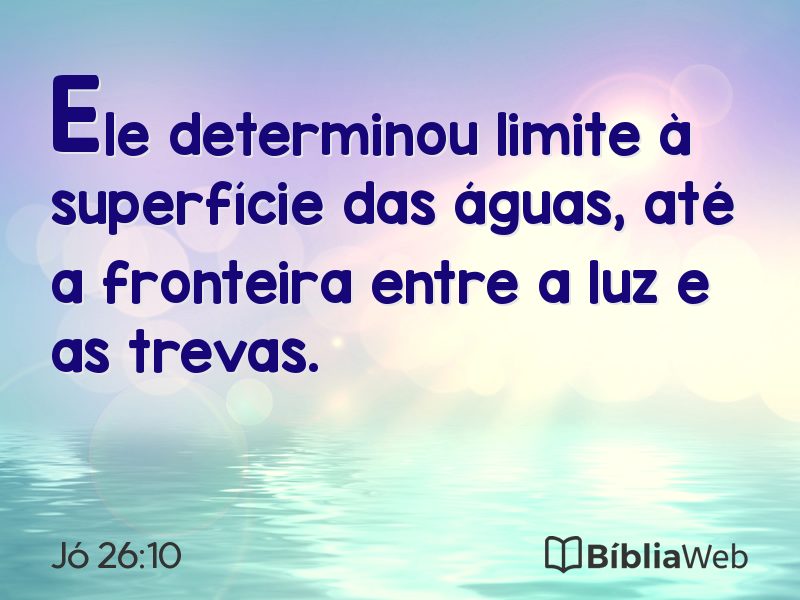 Jó 26:10 em imagem para compartilhar