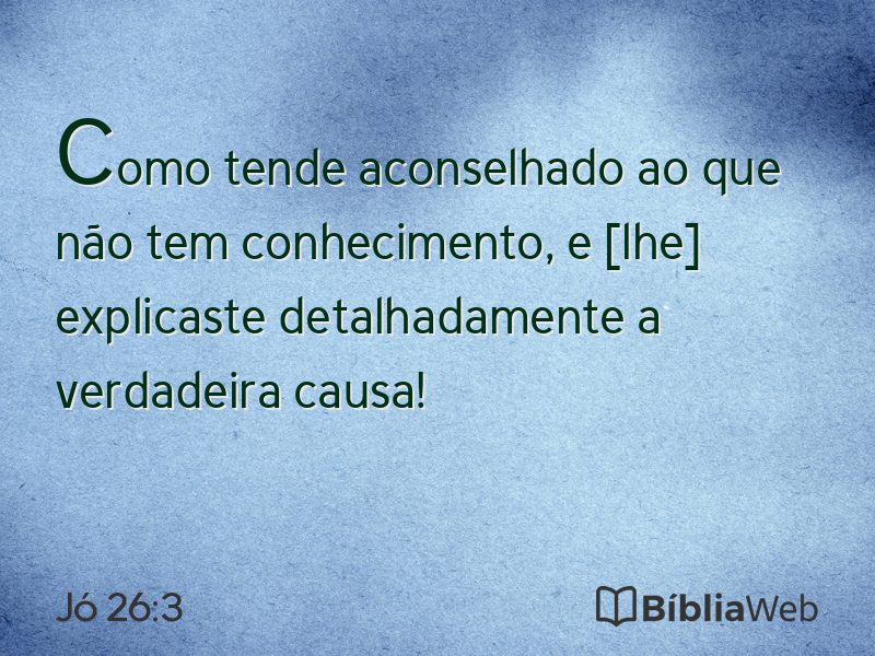 Jó 26:3 em imagem para compartilhar