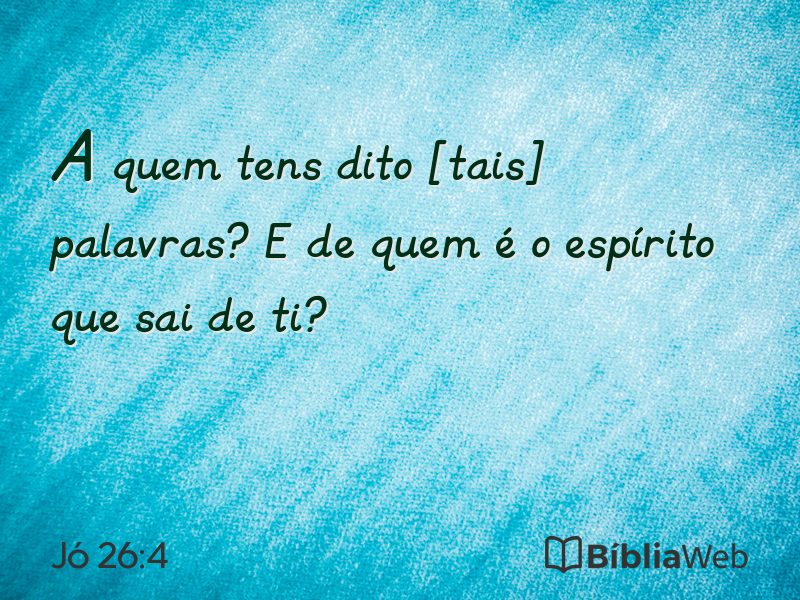 Jó 26:4 em imagem para compartilhar