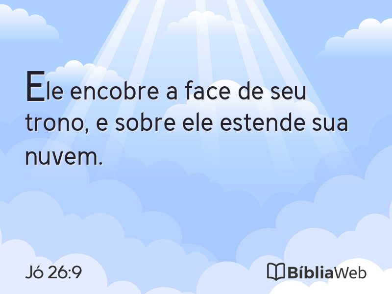 Jó 26:9 em imagem para compartilhar