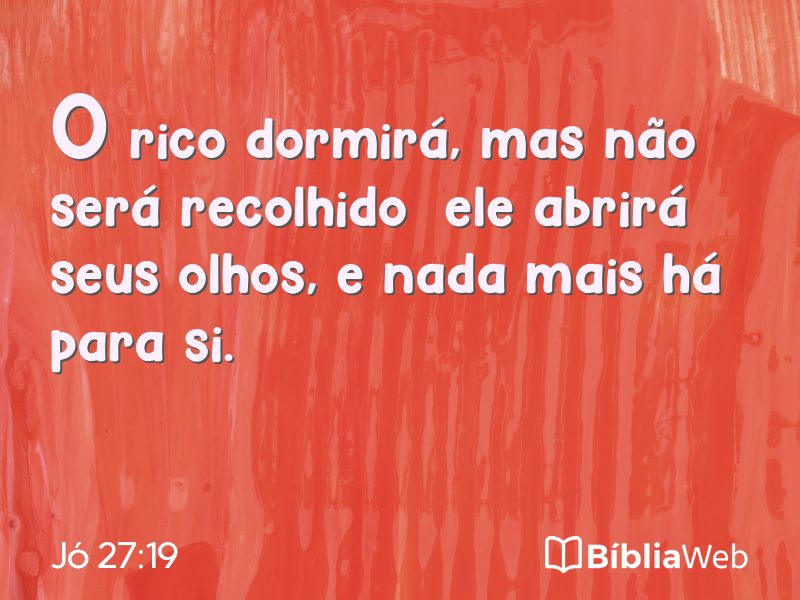 Jó 27:19 em imagem para compartilhar