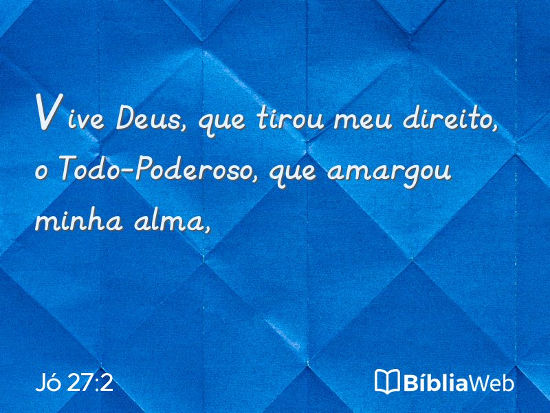Jó 27:2 em imagem para compartilhar