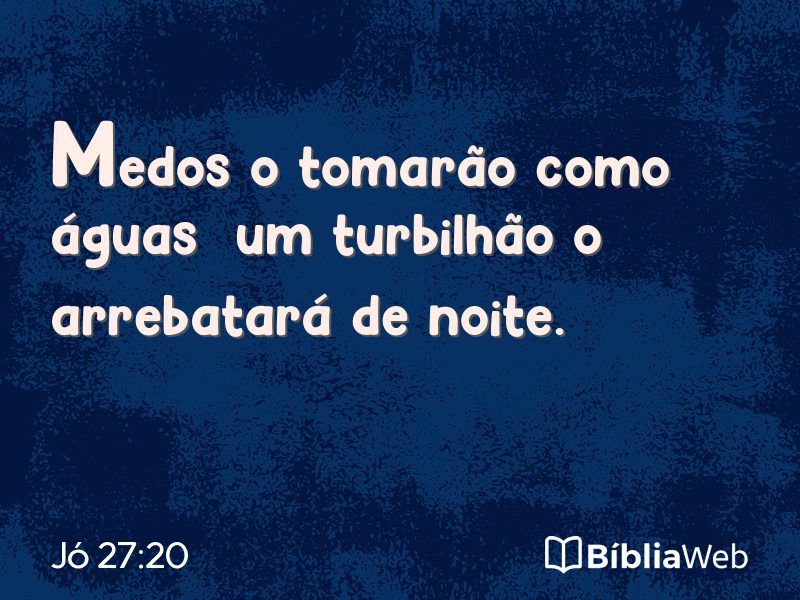 Jó 27:20 em imagem para compartilhar