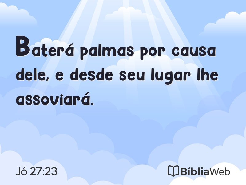 Jó 27:23 em imagem para compartilhar