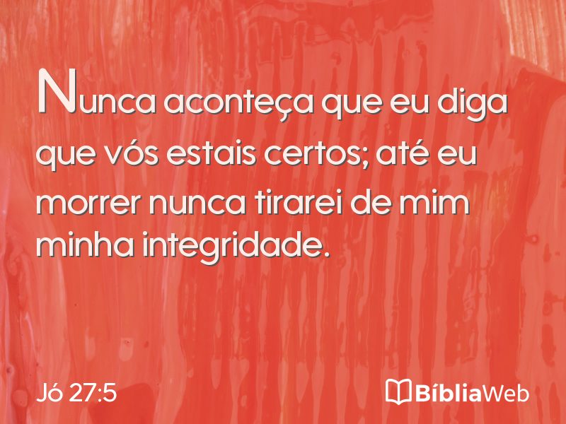 Jó 27:5 em imagem para compartilhar