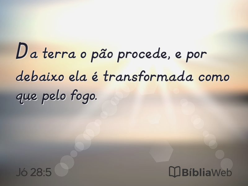 Jó 28:5 em imagem para compartilhar