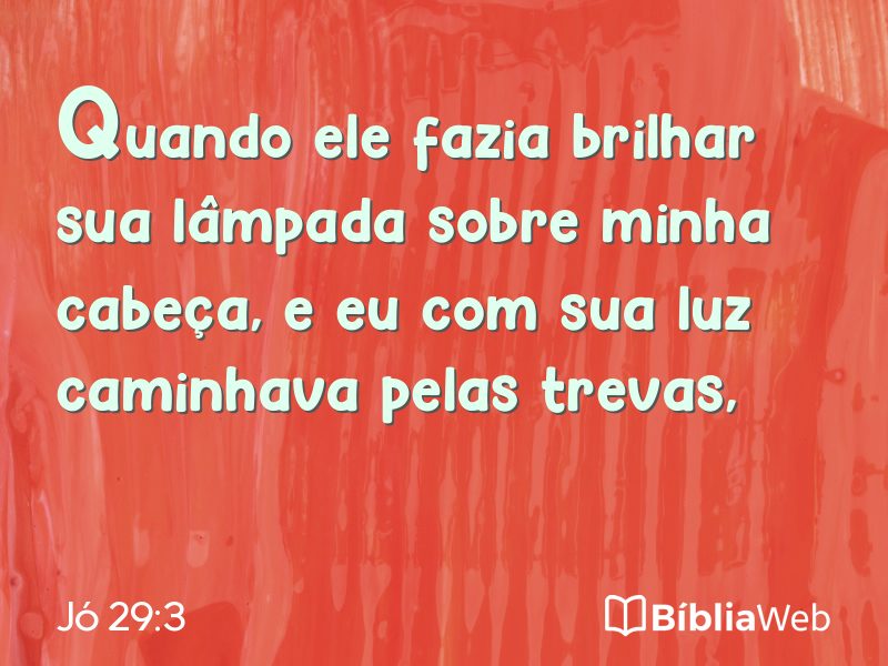 Jó 29:3 em imagem para compartilhar