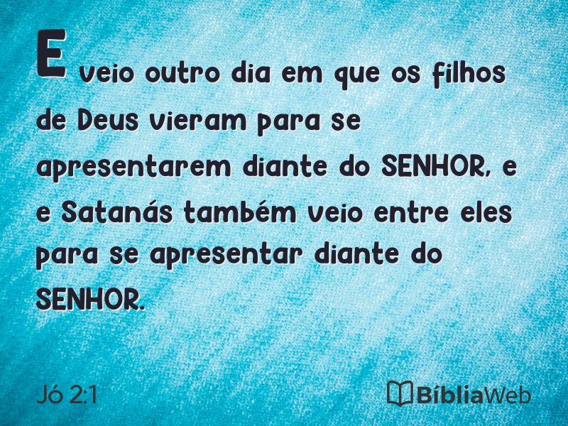 Jó 2:1 em imagem para compartilhar