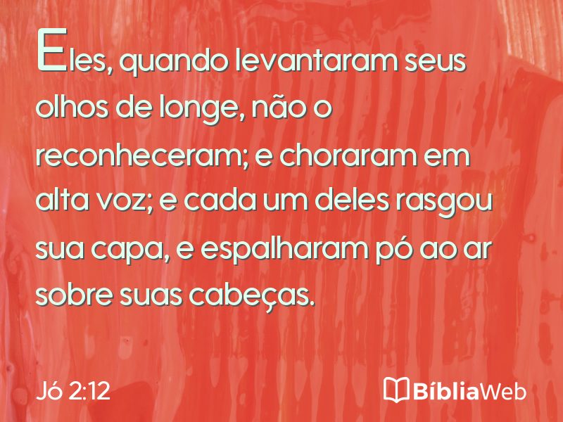 Jó 2:12 em imagem para compartilhar