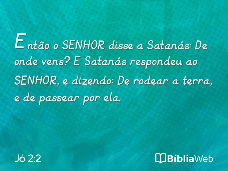Jó 2:2 em imagem para compartilhar