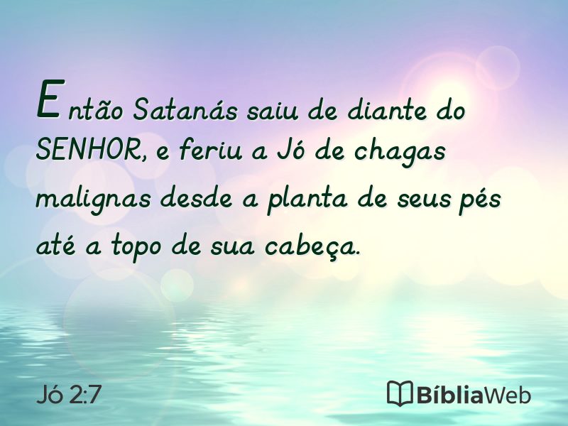 Jó 2:7 em imagem para compartilhar