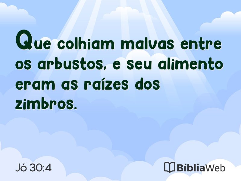 Jó 30:4 em imagem para compartilhar