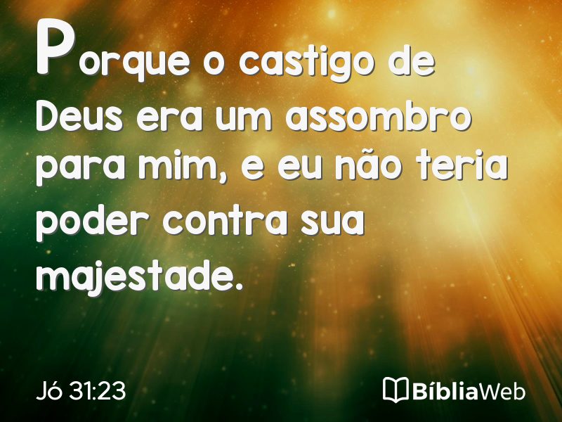 Jó 31:23 em imagem para compartilhar
