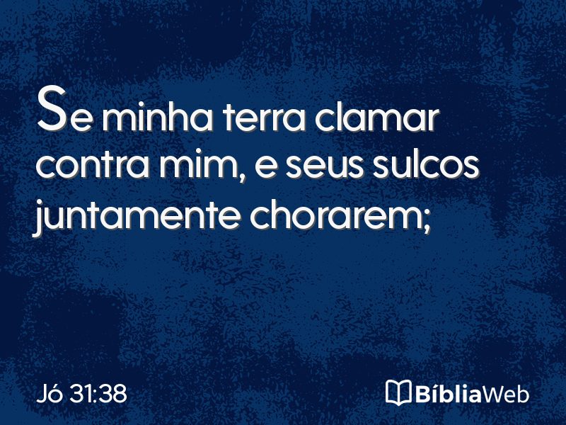Jó 31:38 em imagem para compartilhar