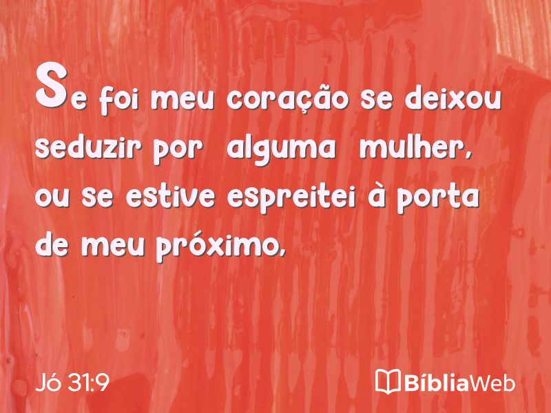 Jó 31:9 em imagem para compartilhar
