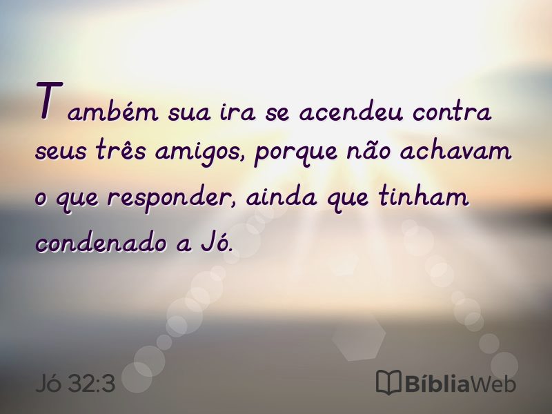 Jó 32:3 em imagem para compartilhar
