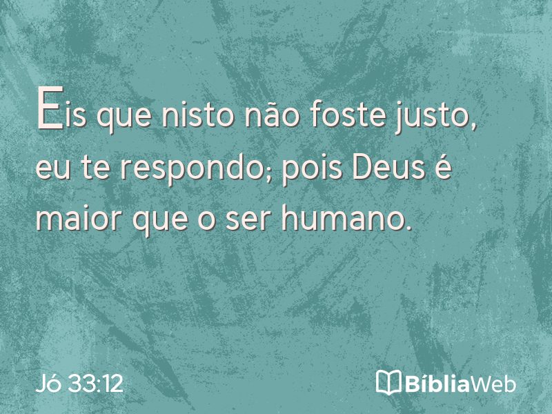 Jó 33:12 em imagem para compartilhar