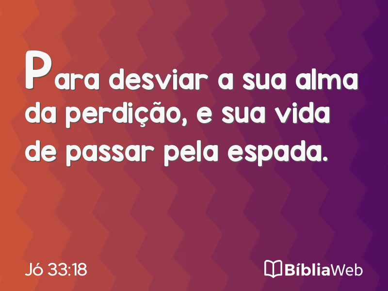 Jó 33:18 em imagem para compartilhar