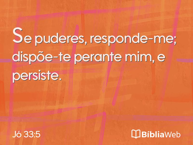 Jó 33:5 em imagem para compartilhar