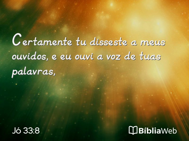 Jó 33:8 em imagem para compartilhar