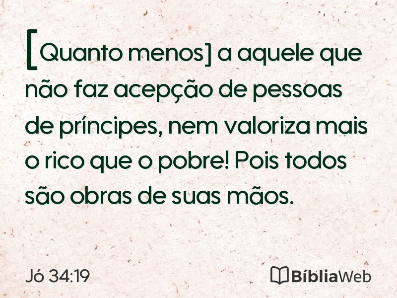 Jó 34:19 em imagem para compartilhar