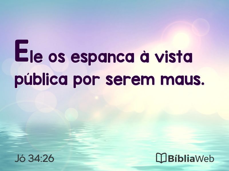 Jó 34:26 em imagem para compartilhar