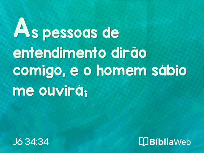 Jó 34:34 em imagem para compartilhar