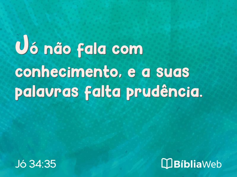 Jó 34:35 em imagem para compartilhar