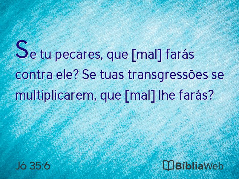 Jó 35:6 em imagem para compartilhar