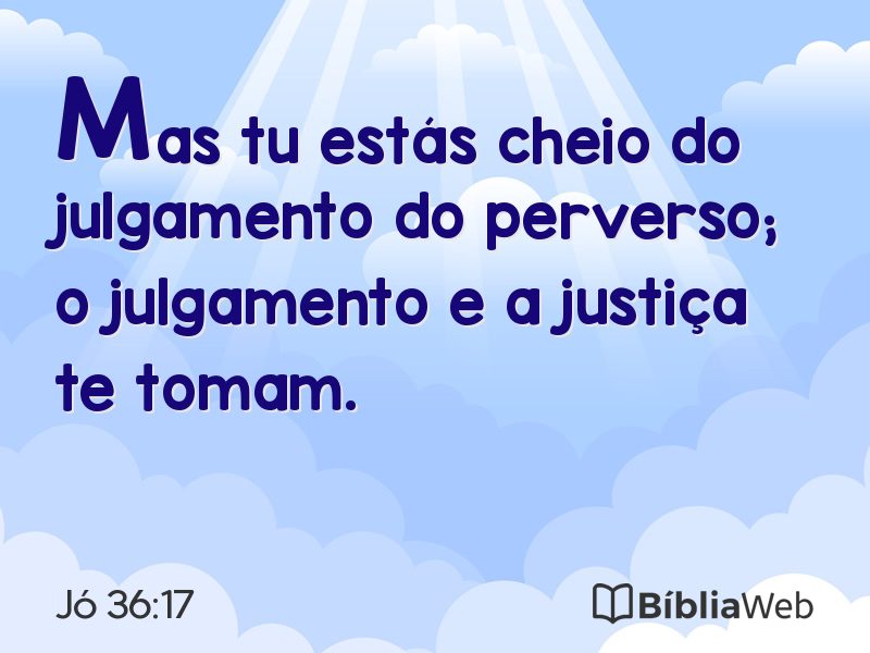 Jó 36:17 em imagem para compartilhar